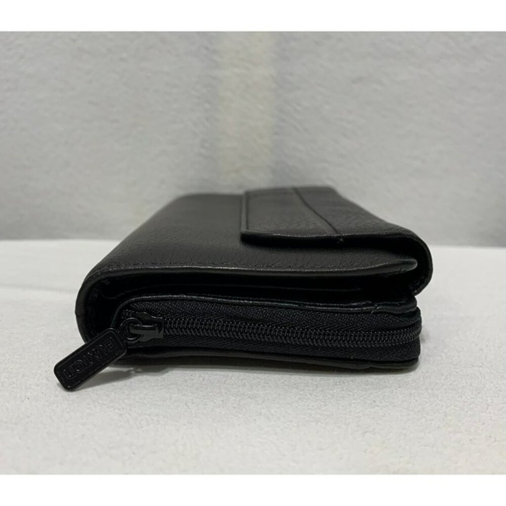 NEW Buxton Wallet Leather Black Ensemble Clutch Multiple Pockets Zip Closure - Picture 6 of 12